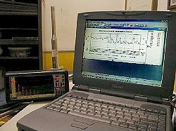 Analyzer & Computer test setup