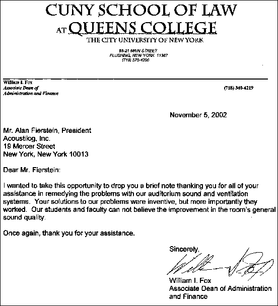 Testimonial Letter